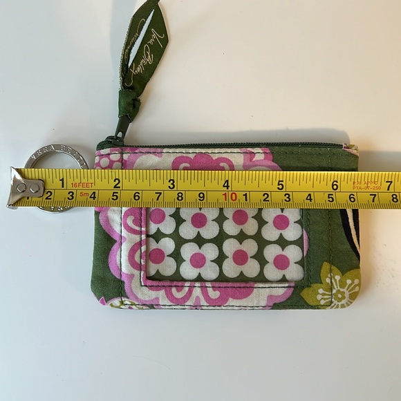 Vera Bradley Olivia Pink Zip Top ID Card Lanyard Keyring Case Wallet Like New - Picture 6 of 7